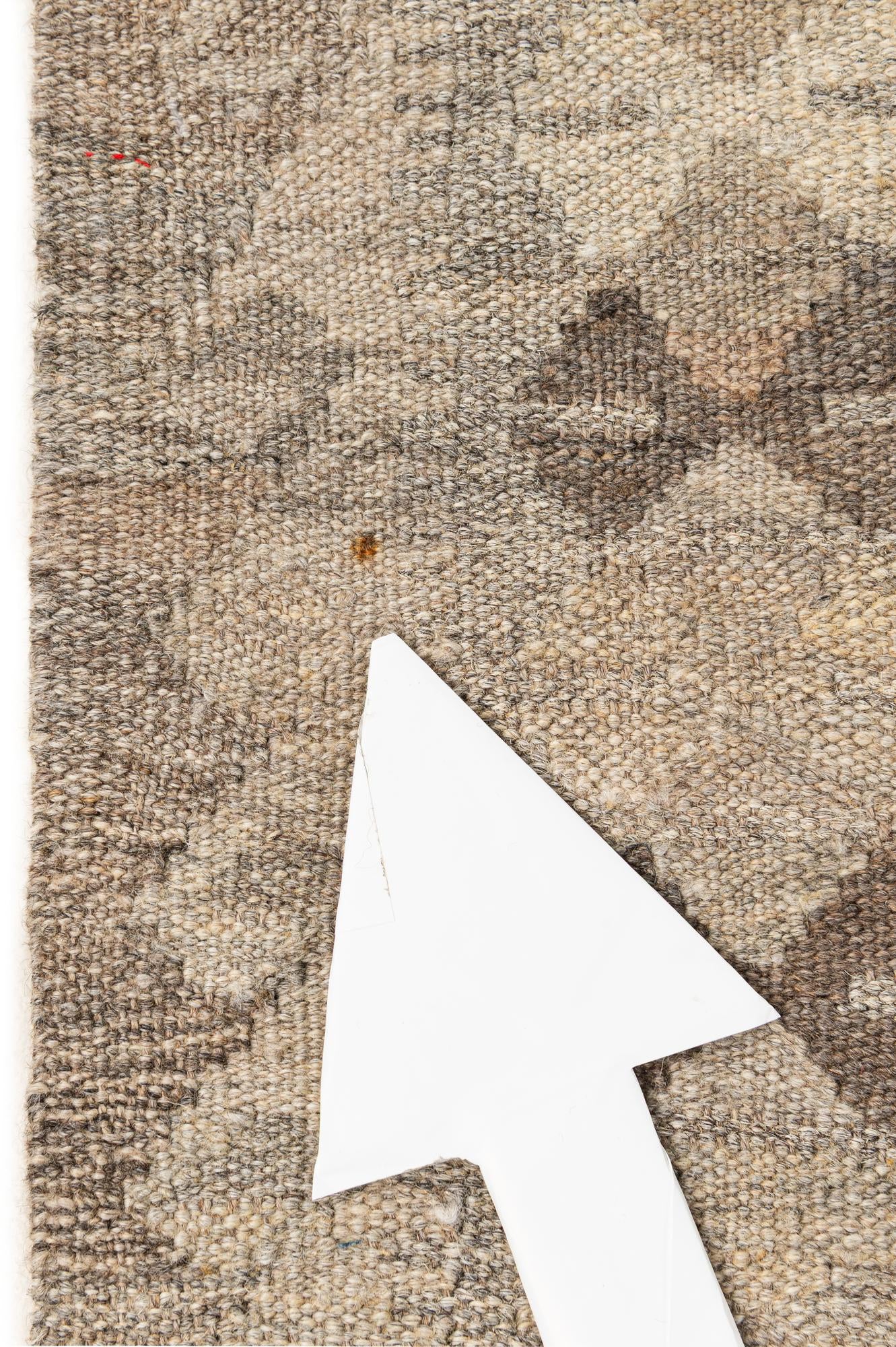 5' 2 x 6' 6 Hand Woven Kilim Maymana Wool Rug