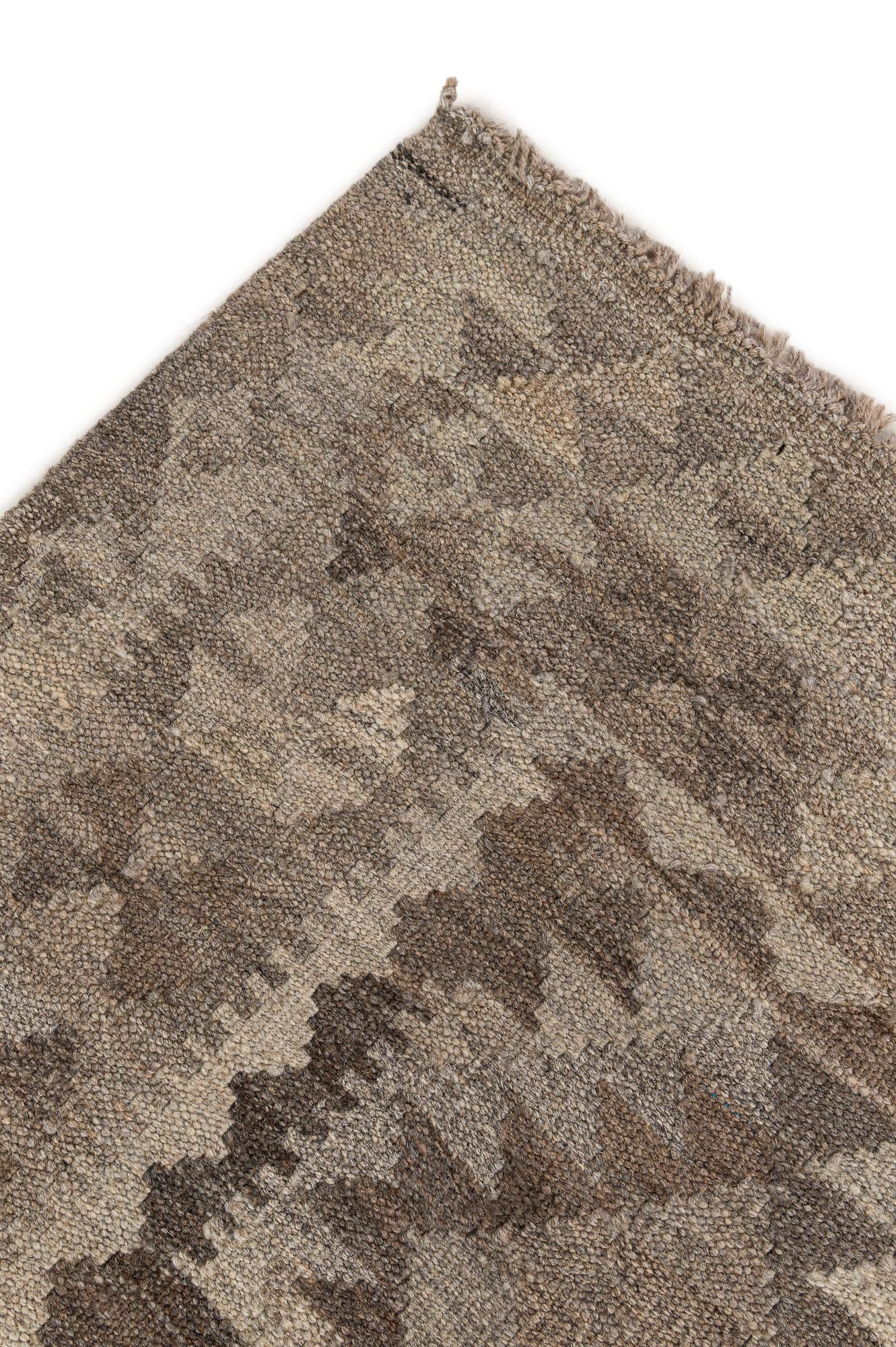 5' 2 x 6' 6 Hand Woven Kilim Maymana Wool Rug