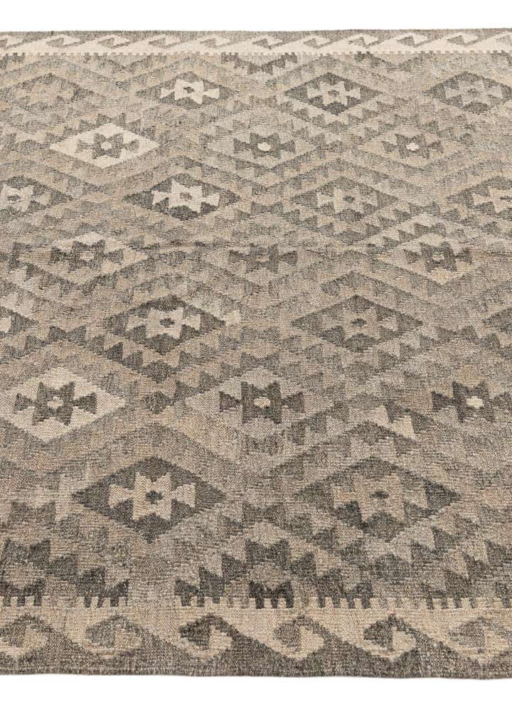 5' 4 x 6' 5 Hand Woven Kilim Maymana Wool Rug