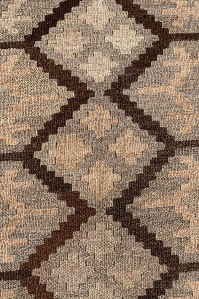 5' 1 x 6' 7 Hand Woven Kilim Maymana Wool Rug