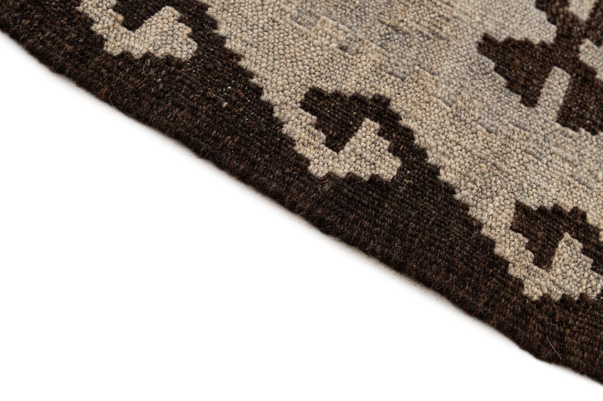 5' x 6' 7 Hand Woven Kilim Maymana Wool Rug
