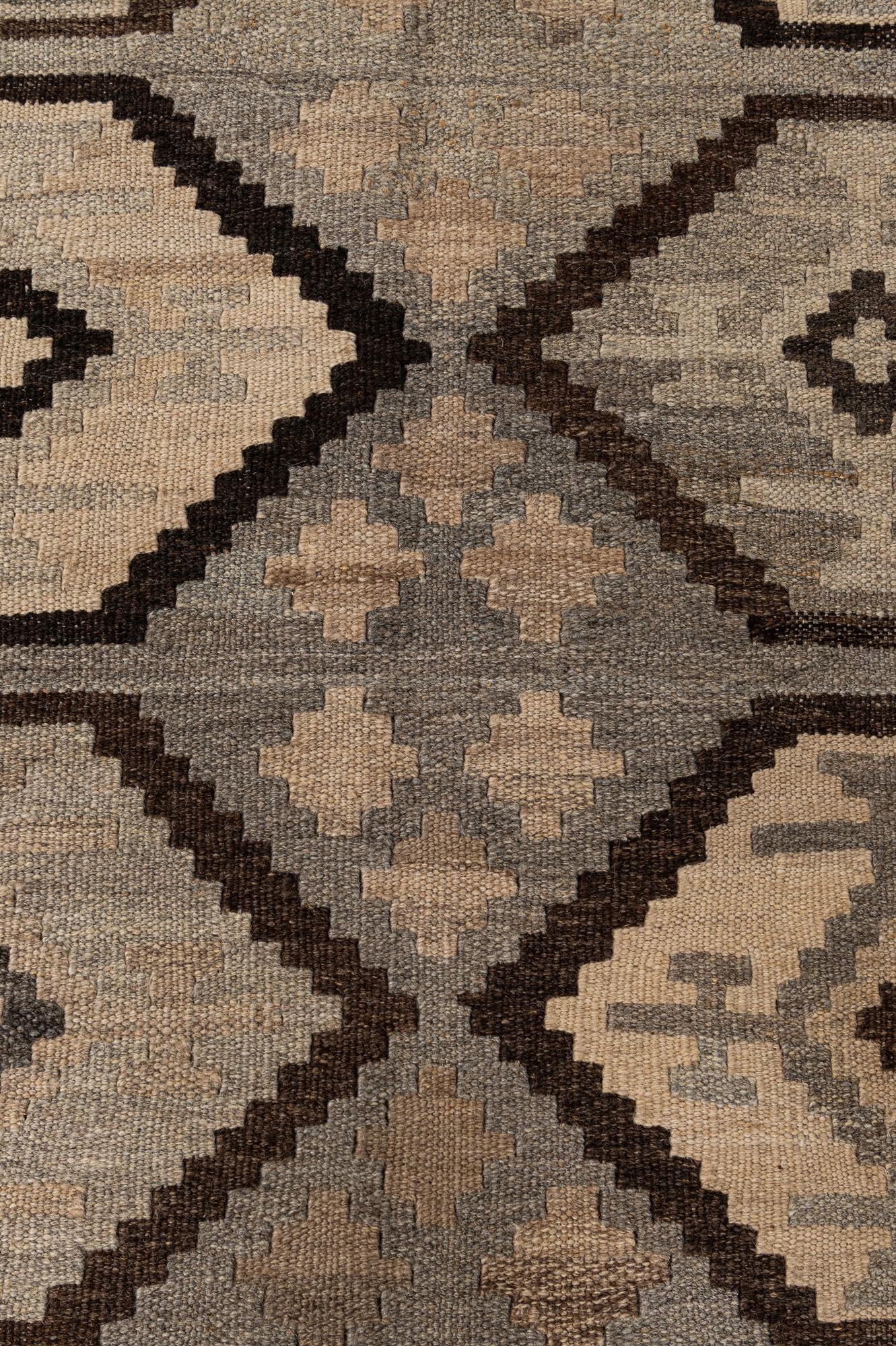 5' x 6' 7 Hand Woven Kilim Maymana Wool Rug
