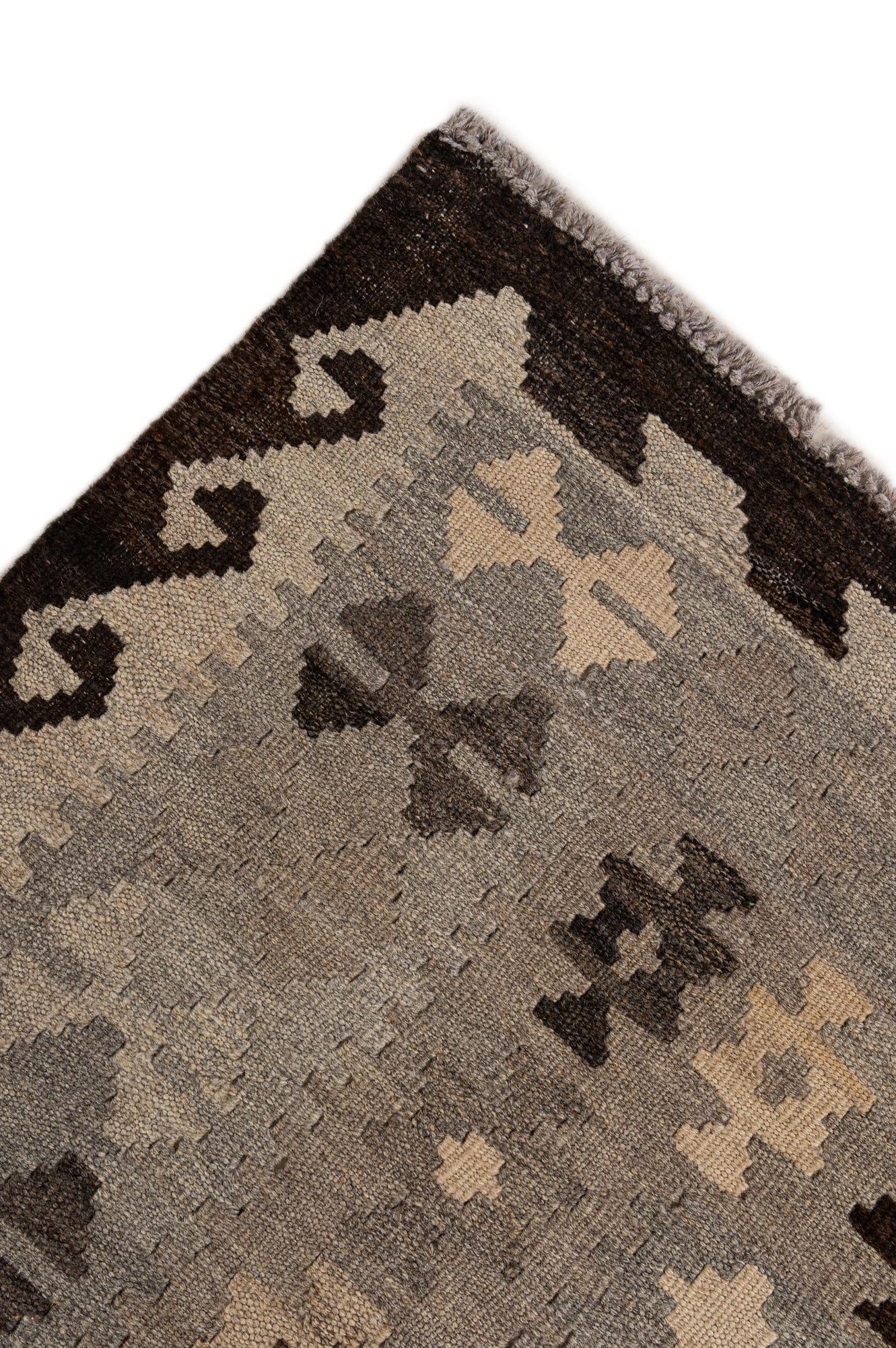 5' x 6' 7 Hand Woven Kilim Maymana Wool Rug