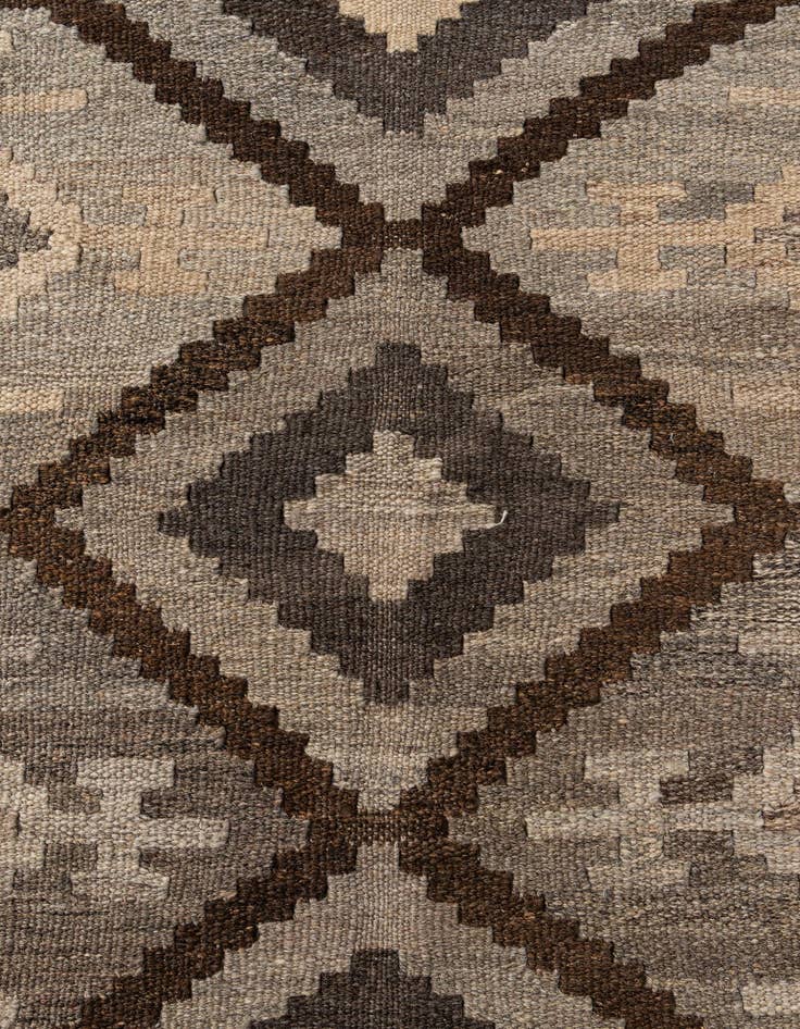 Detail image of 5' 1 x 6' 6  Hand Woven Kilim Maymana Wool Rug