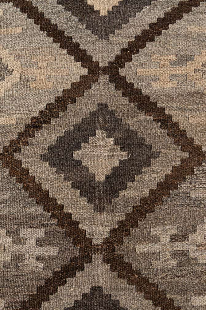 5' 1 x 6' 6 Hand Woven Kilim Maymana Wool Rug