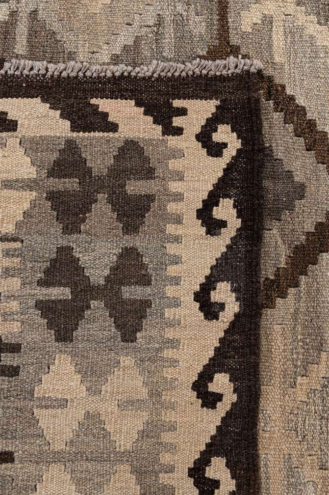 5' 1 x 6' 6 Hand Woven Kilim Maymana Wool Rug