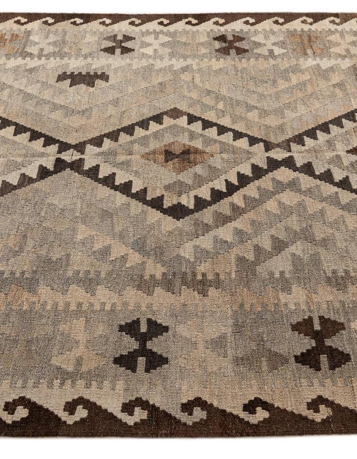 Detail image of 5' 2 x 6' 7  Hand Woven Kilim Maymana Wool Rug