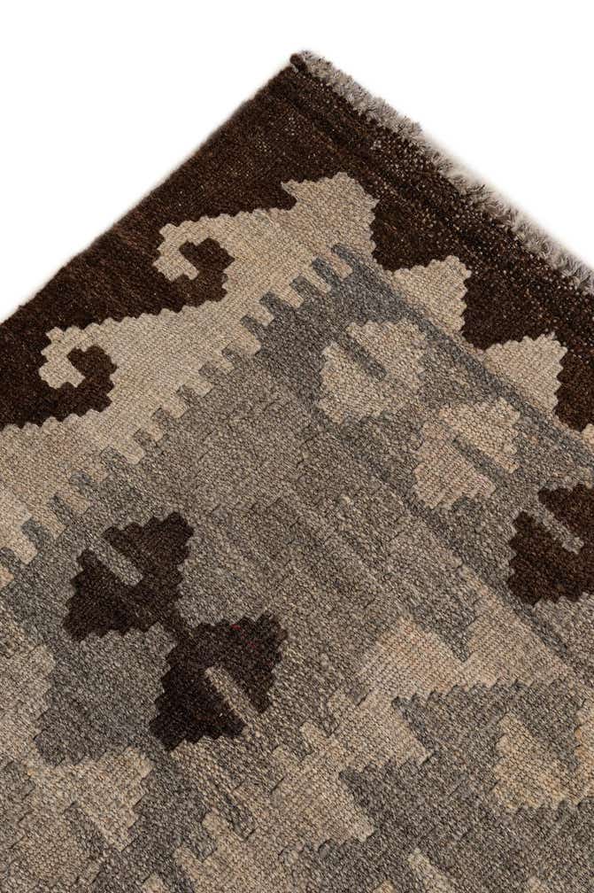 5' 2 x 6' 7 Hand Woven Kilim Maymana Wool Rug