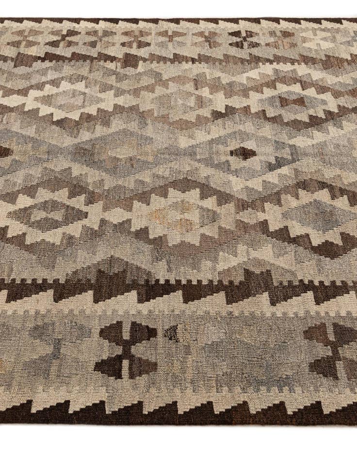 Detail image of 5' 3 x 6' 6  Hand Woven Kilim Maymana Wool Rug