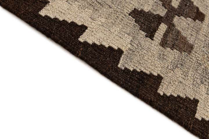 5' 3 x 6' 6 Hand Woven Kilim Maymana Wool Rug