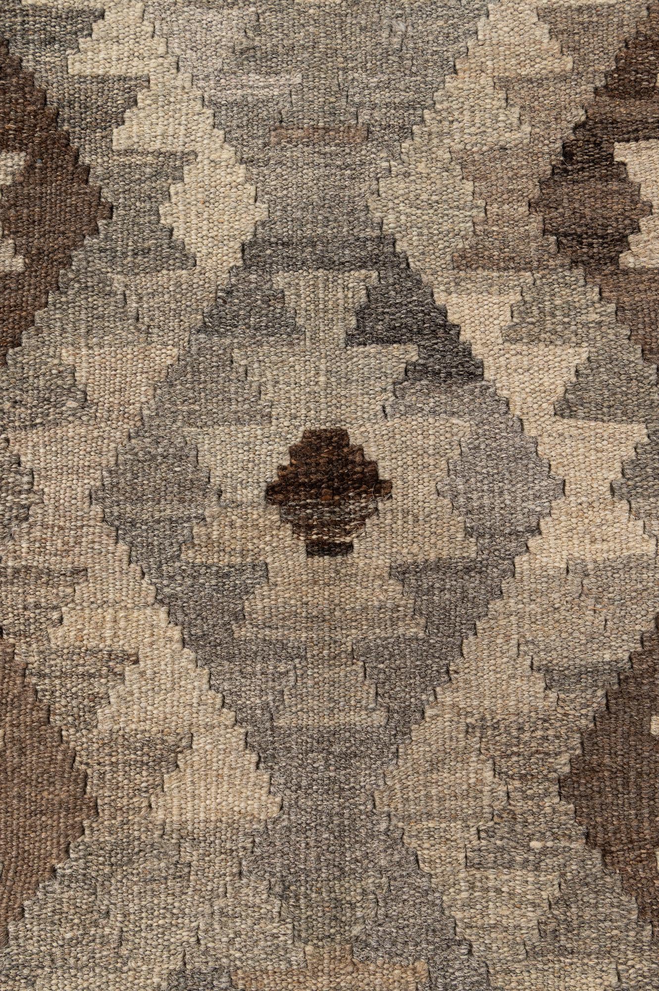 5' 3 x 6' 6 Hand Woven Kilim Maymana Wool Rug