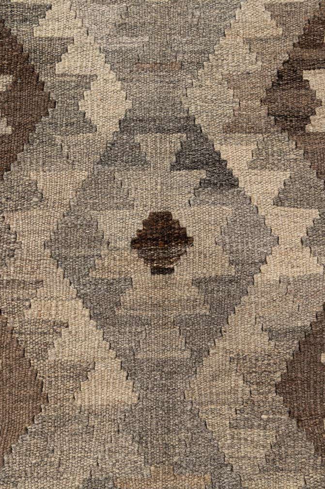 5' 3 x 6' 6 Hand Woven Kilim Maymana Wool Rug