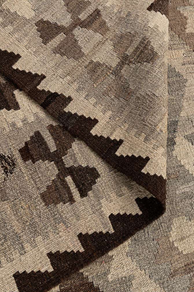 5' 3 x 6' 6 Hand Woven Kilim Maymana Wool Rug