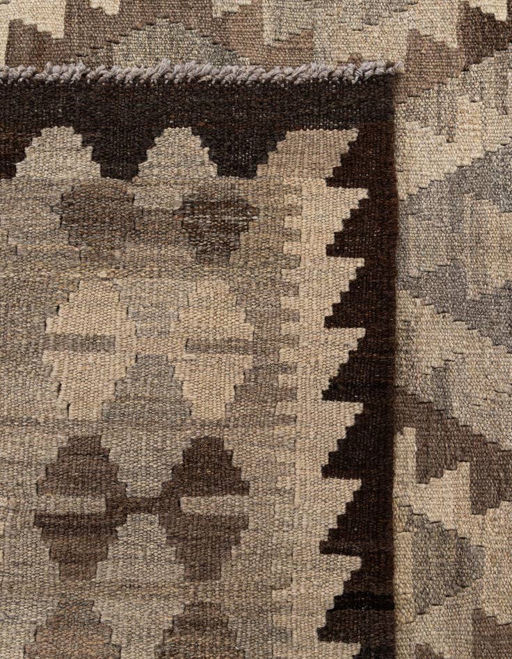 Detail image of 5' 3 x 6' 6  Hand Woven Kilim Maymana Wool Rug