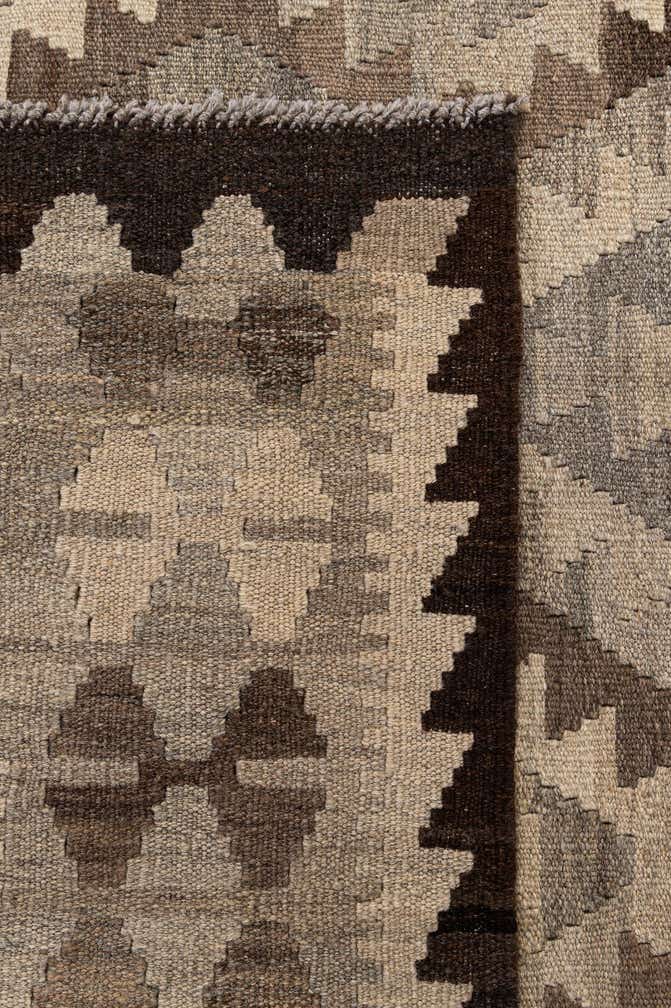 5' 3 x 6' 6 Hand Woven Kilim Maymana Wool Rug