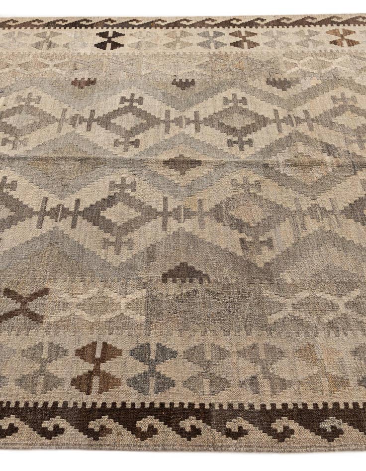 Detail image of 5' 3 x 6' 6 Hand Woven Kilim Maymana Wool Rug