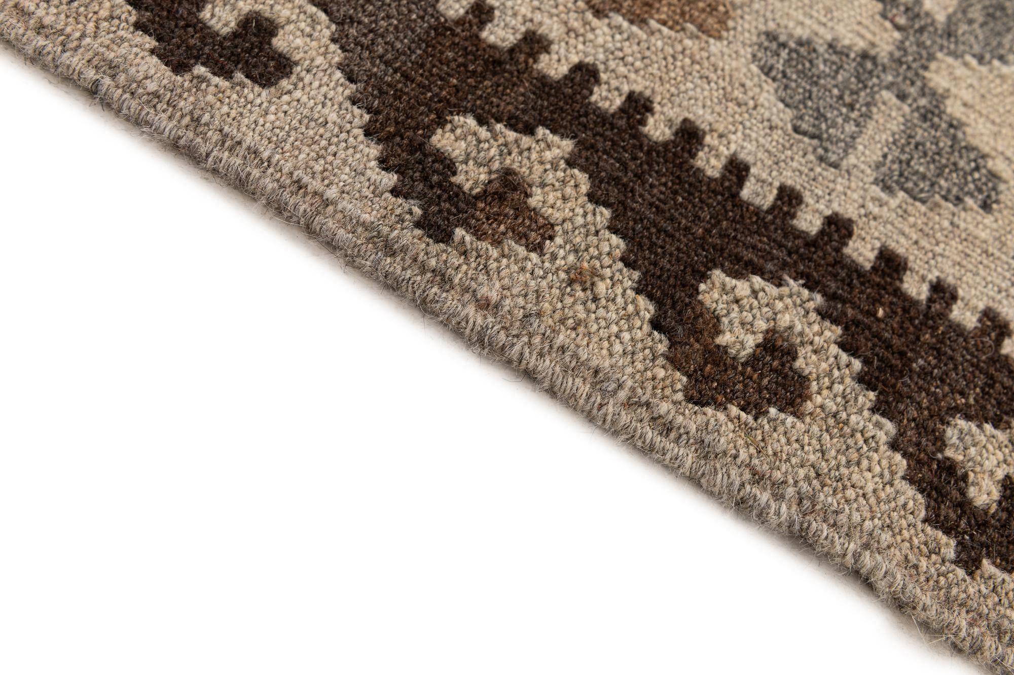 5' 3 x 6' 6 Hand Woven Kilim Maymana Wool Rug
