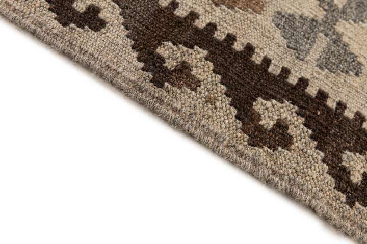 5' 3 x 6' 6 Hand Woven Kilim Maymana Wool Rug