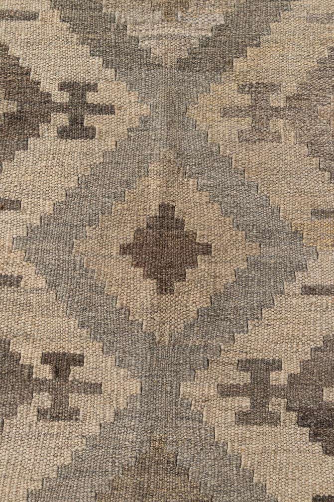 5' 3 x 6' 6 Hand Woven Kilim Maymana Wool Rug