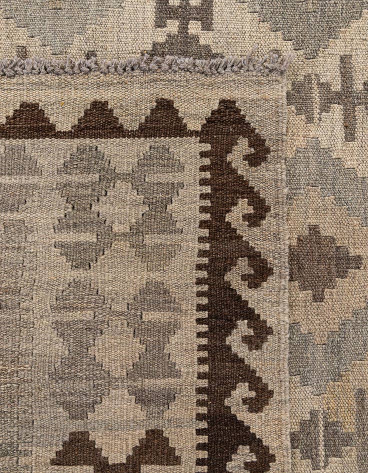 Detail image of 5' 3 x 6' 6  Hand Woven Kilim Maymana Wool Rug