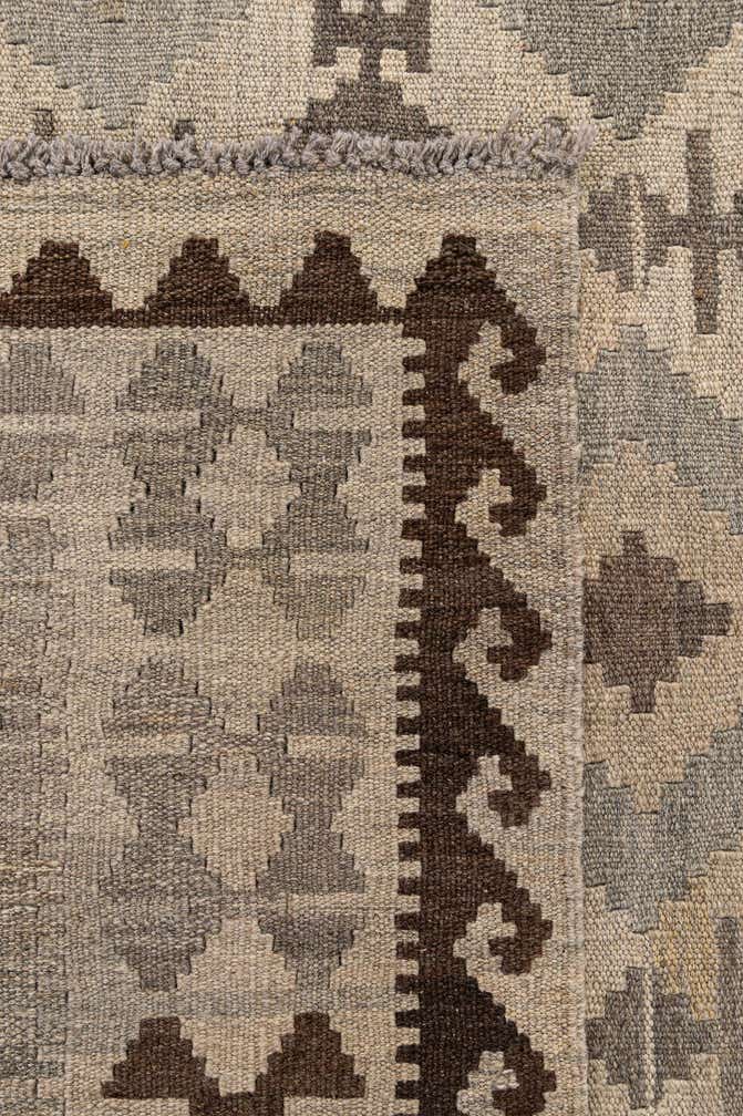 5' 3 x 6' 6 Hand Woven Kilim Maymana Wool Rug