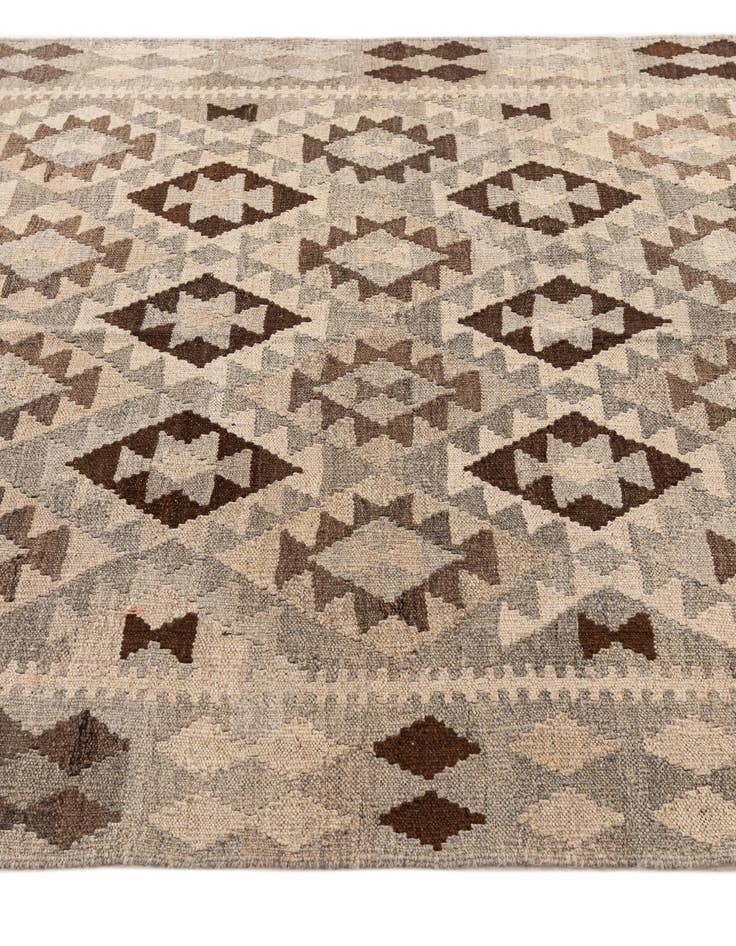 Detail image of 5' 3 x 6' 8 Hand Woven Kilim Maymana Wool Rug