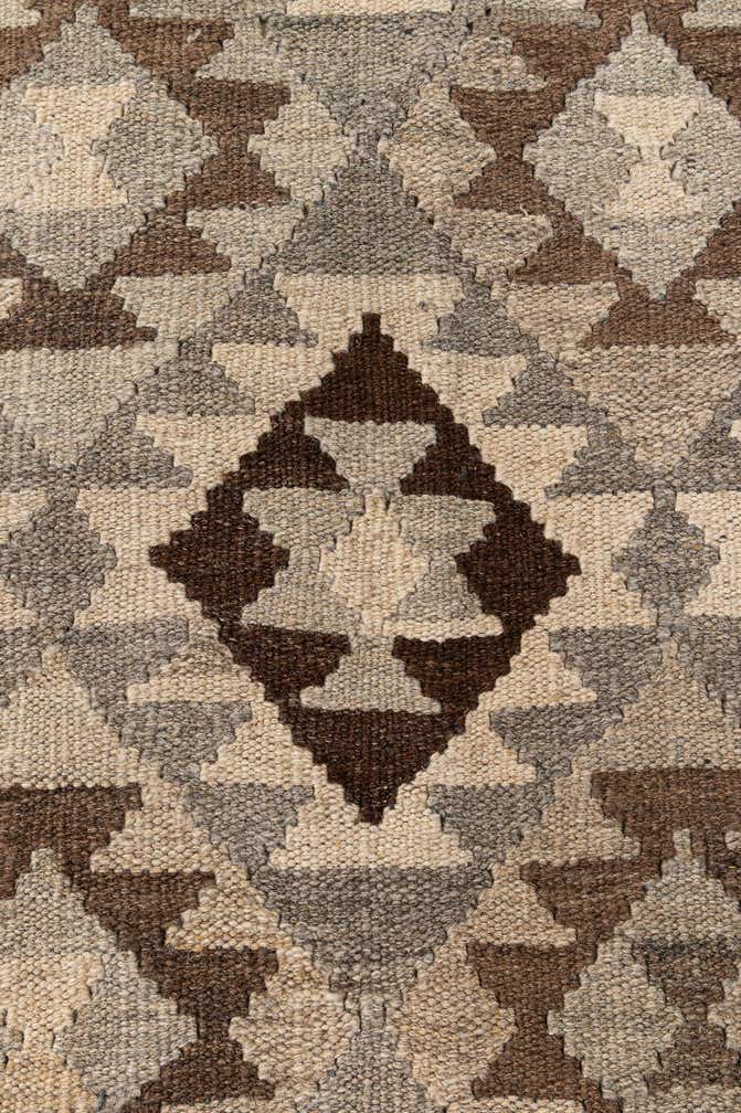 5' 3 x 6' 8 Hand Woven Kilim Maymana Wool Rug