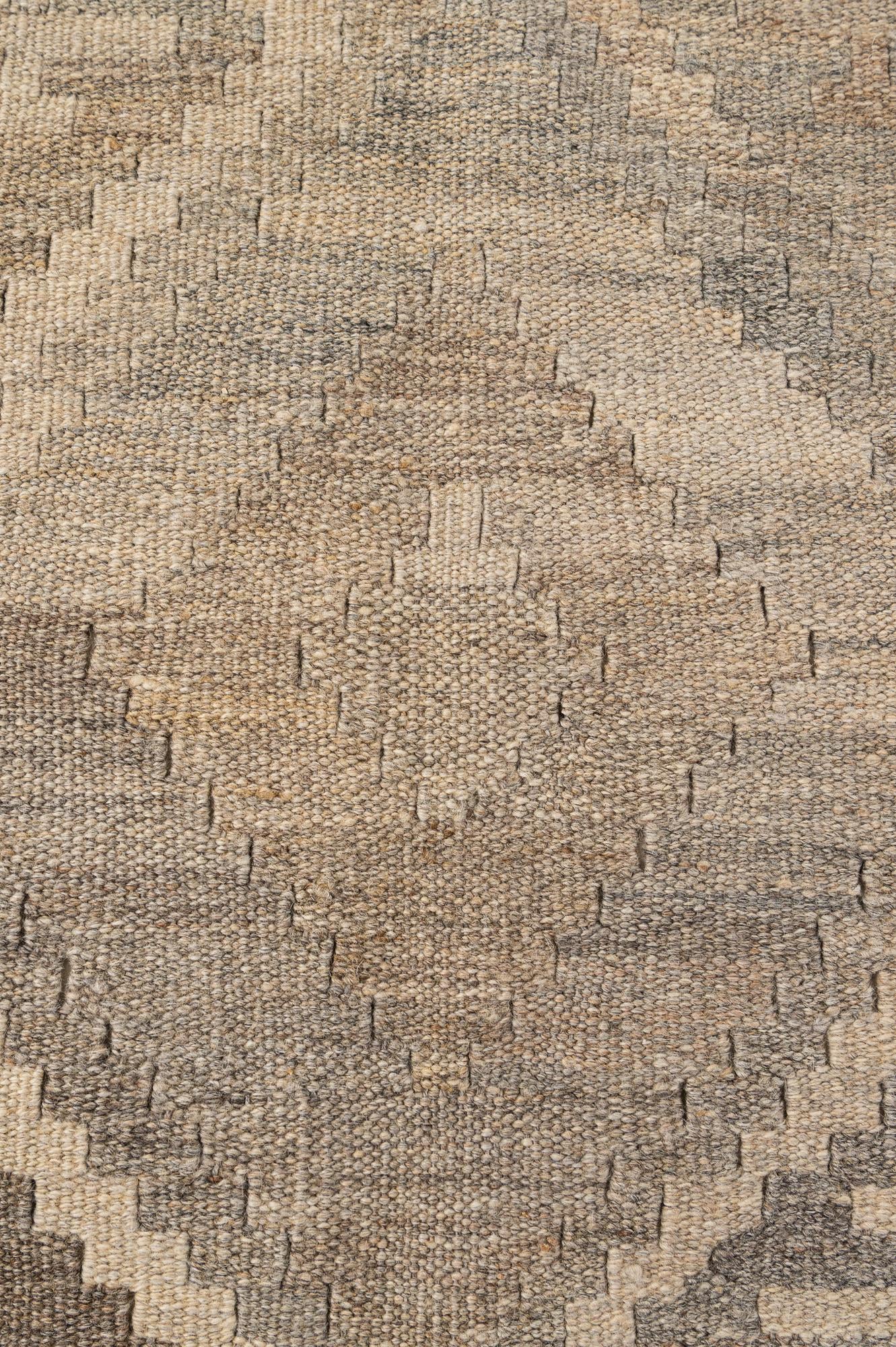5' x 6' 9 Hand Woven Kilim Maymana Wool Rug