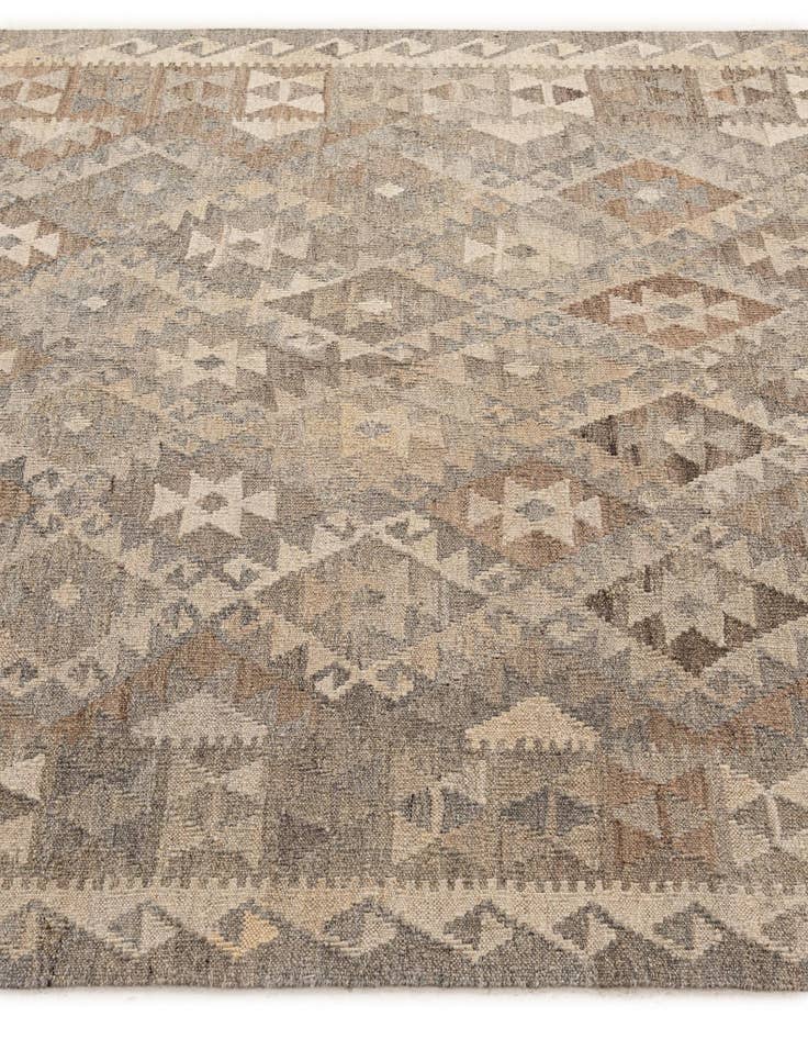 Detail image of 5' 1 x 6' 11 Hand Woven Kilim Maymana Wool Rug
