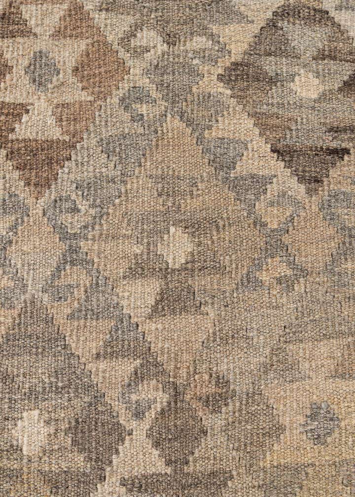 5' 1 x 6' 11 Hand Woven Kilim Maymana Wool Rug