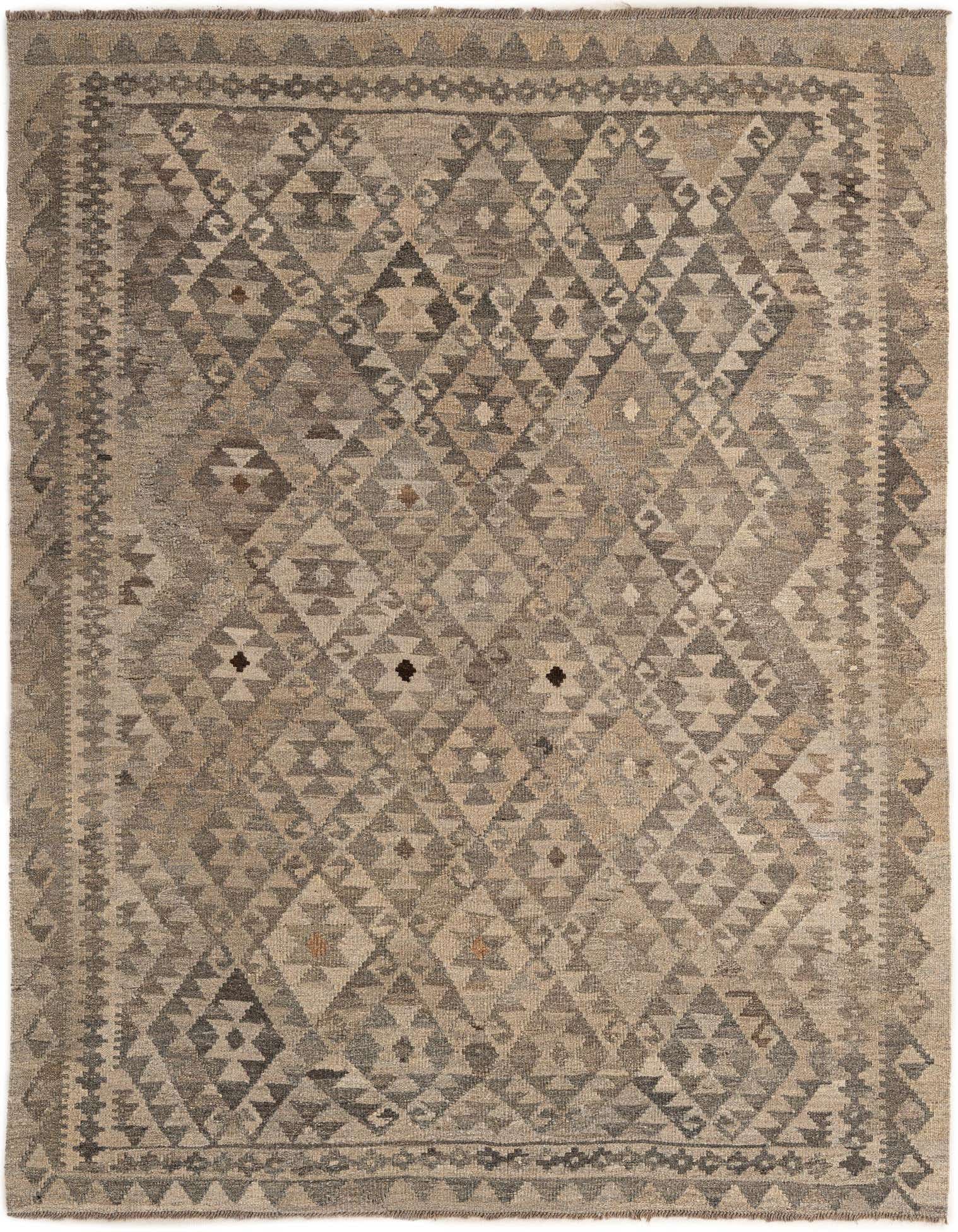Primary image 5' 4 x 6' 10  Hand Woven Kilim Maymana Wool Rug