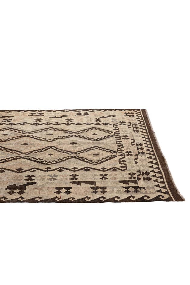 Detail image of 5' 4 x 6' 10 Hand Woven Kilim Maymana Wool Rug