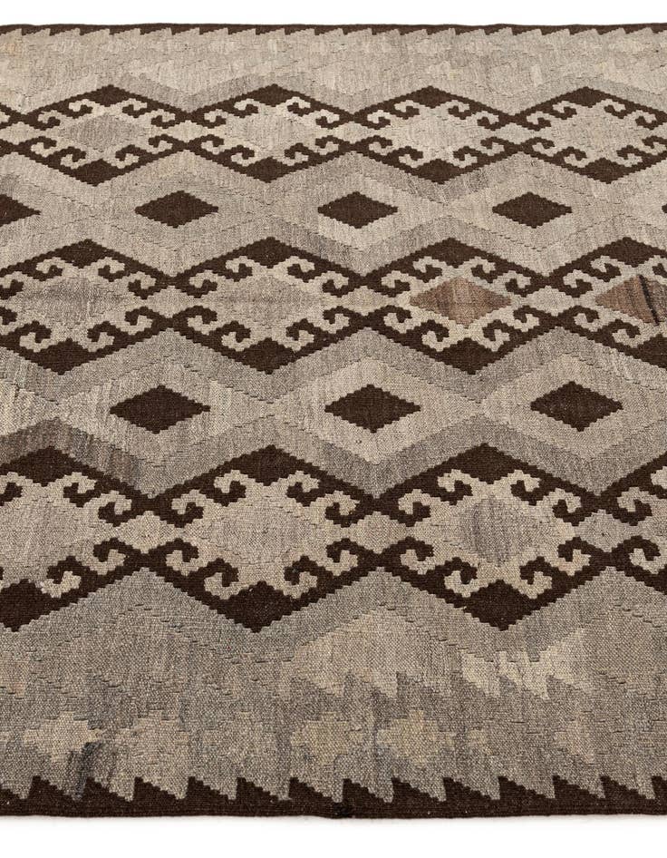 Detail image of 5' 2 x 6' 11 Hand Woven Kilim Maymana Wool Rug