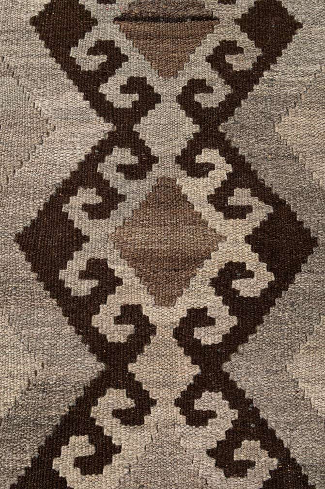 5' 2 x 6' 11 Hand Woven Kilim Maymana Wool Rug