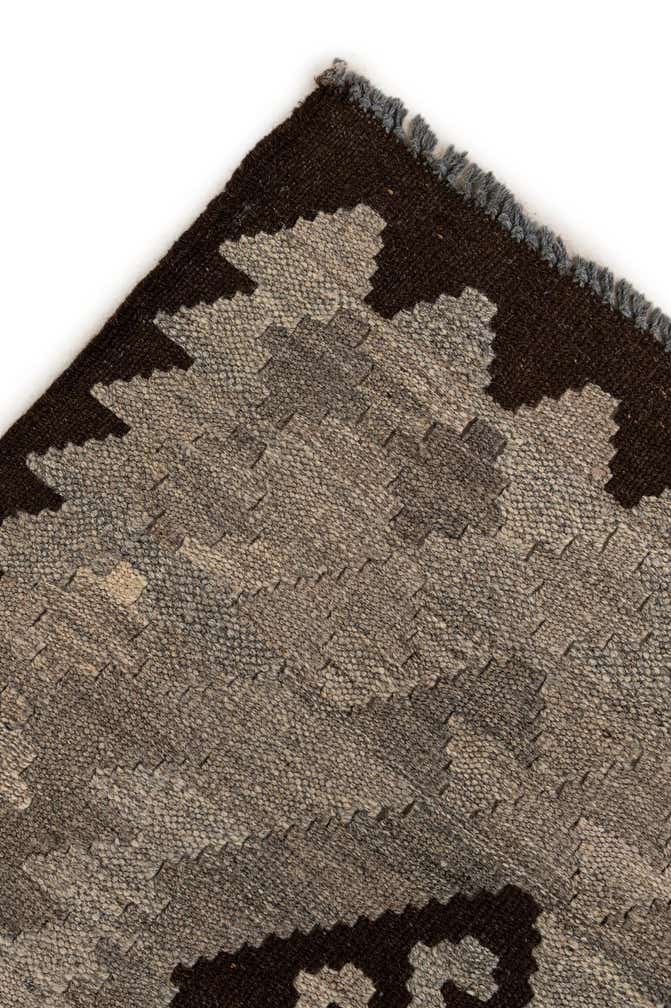 5' 2 x 6' 11 Hand Woven Kilim Maymana Wool Rug