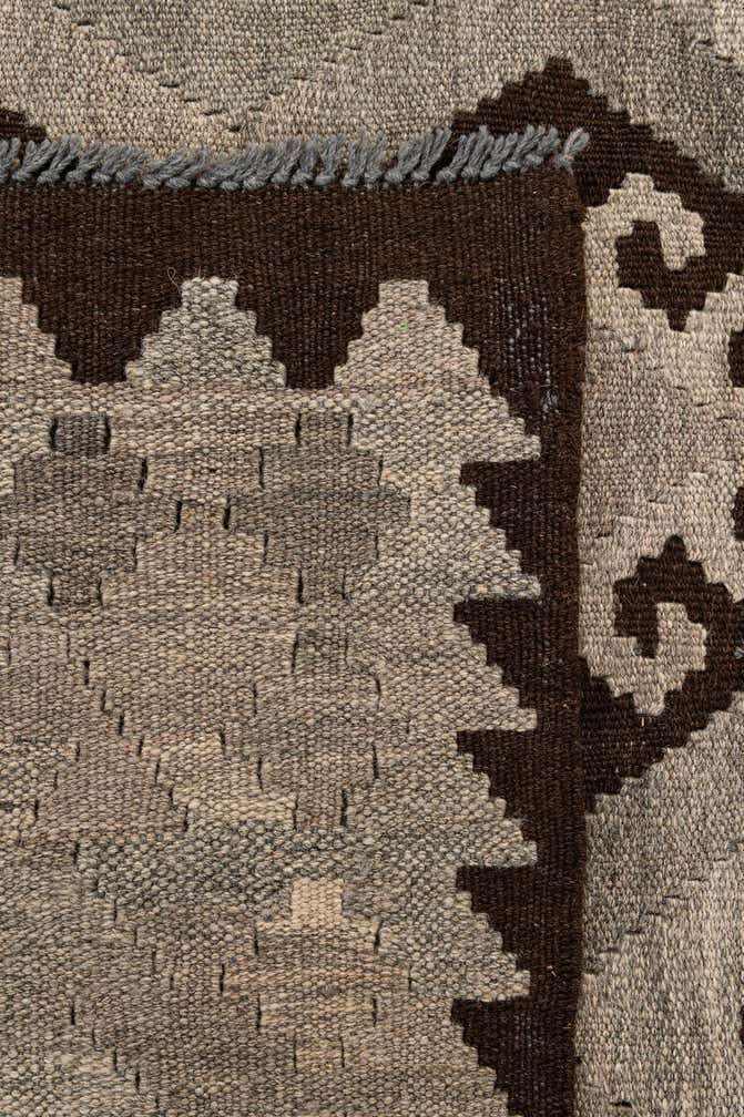 5' 2 x 6' 11 Hand Woven Kilim Maymana Wool Rug