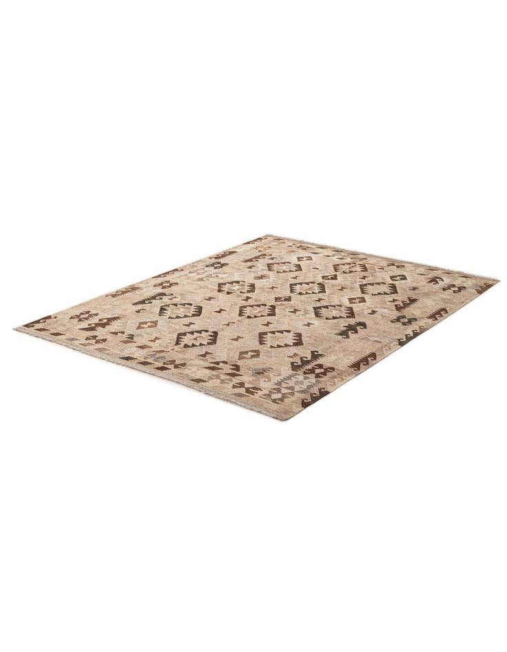Detail image of 5' 2 x 6' 9 Hand Woven Kilim Maymana Wool Rug