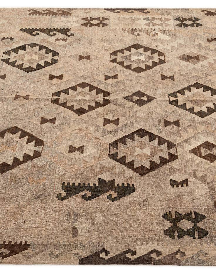 Detail image of 5' 2 x 6' 9  Hand Woven Kilim Maymana Wool Rug