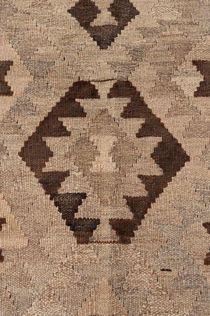 5' 2 x 6' 9 Hand Woven Kilim Maymana Wool Rug