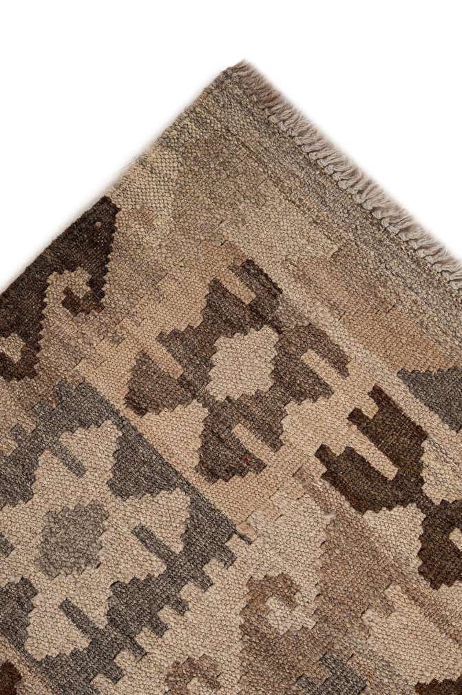 5' 2 x 6' 9 Hand Woven Kilim Maymana Wool Rug