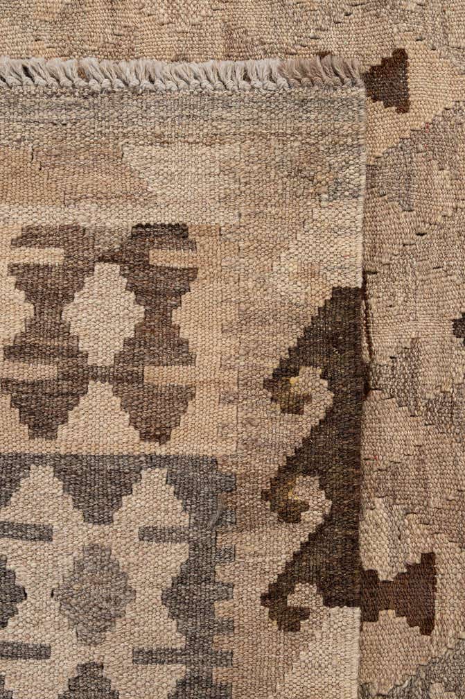 5' 2 x 6' 9 Hand Woven Kilim Maymana Wool Rug
