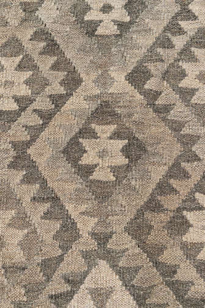 5' 3 x 6' 10 Hand Woven Kilim Maymana Wool Rug