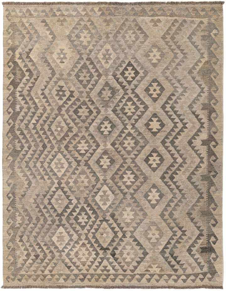 5' 3 x 6' 10 Hand Woven Kilim Maymana Wool Rug