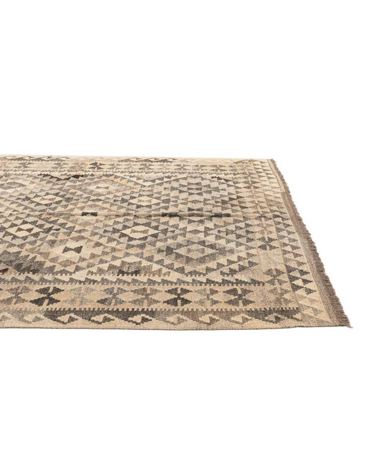 Detail image of 5' 5 x 6' 9  Hand Woven Kilim Maymana Wool Rug