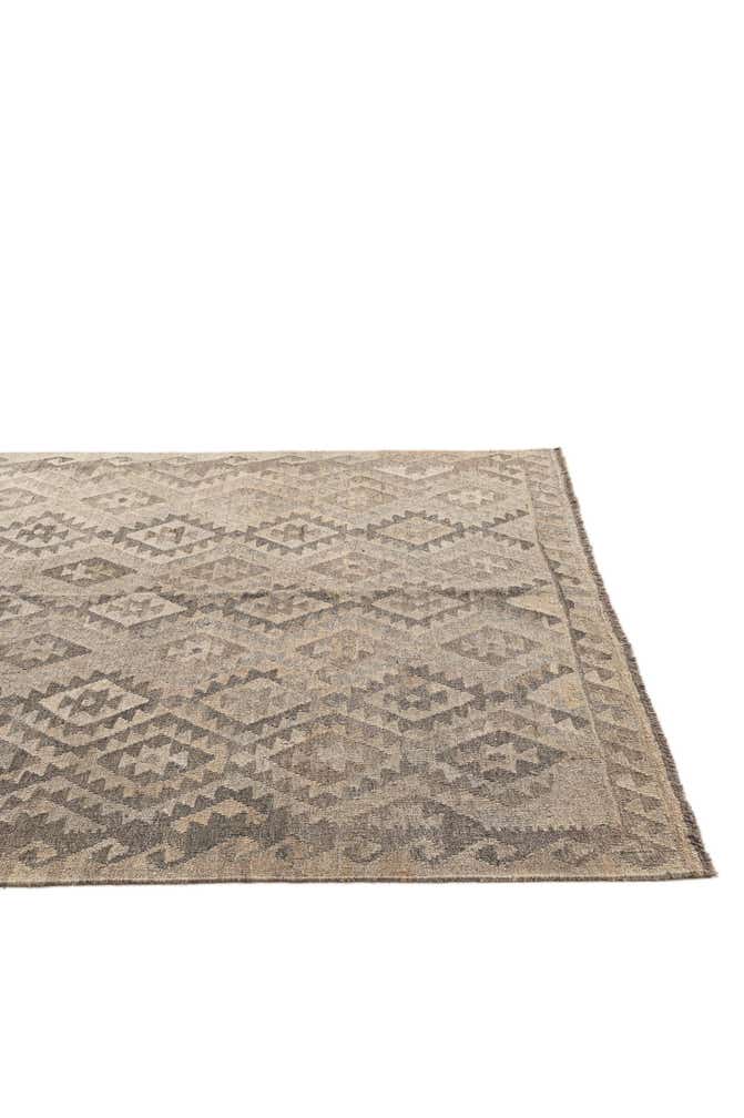 5' 3 x 6' 11 Hand Woven Kilim Maymana Wool Rug