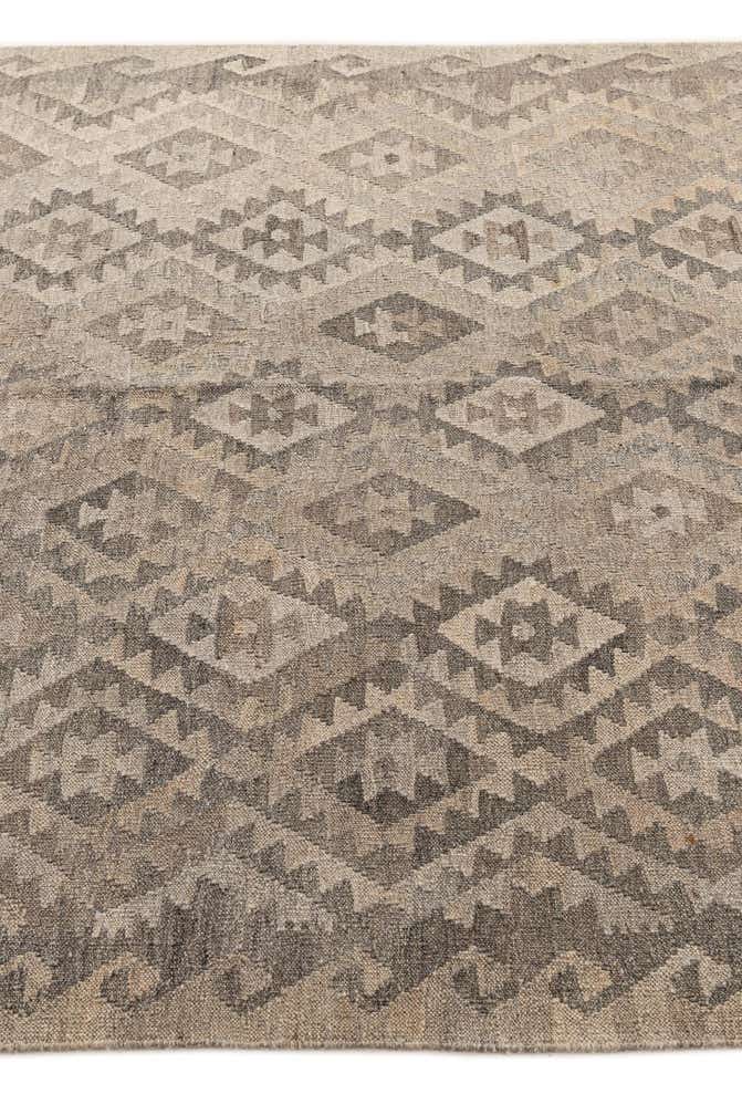 5' 3 x 6' 11 Hand Woven Kilim Maymana Wool Rug