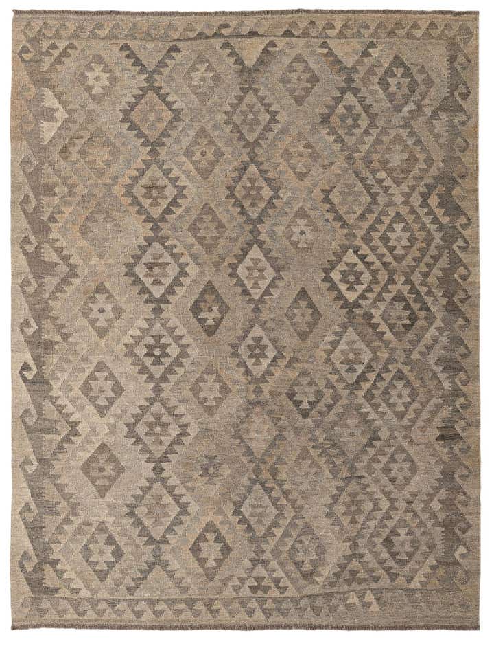 5' 3 x 6' 11 Hand Woven Kilim Maymana Wool Rug