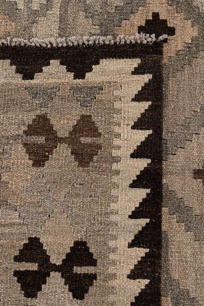 5' x 6' 9 Hand Woven Kilim Maymana Wool Rug