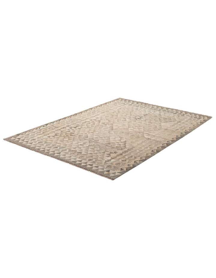 5' 2 x 7' 4 Hand Woven Kilim Maymana Wool Rug