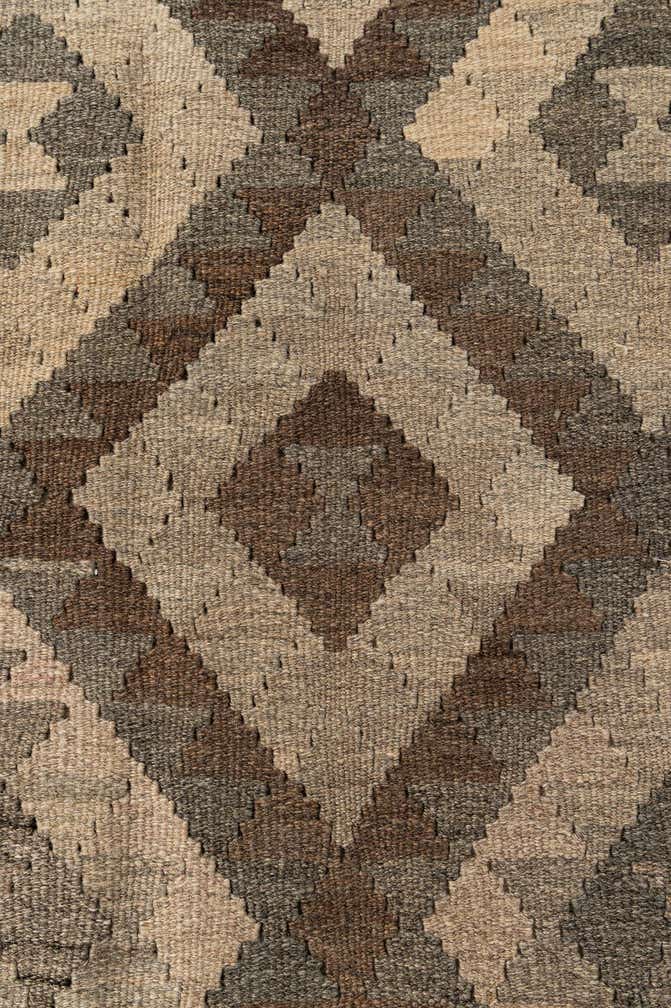 5' 3 x 8' 1 Hand Woven Kilim Maymana Wool Rug